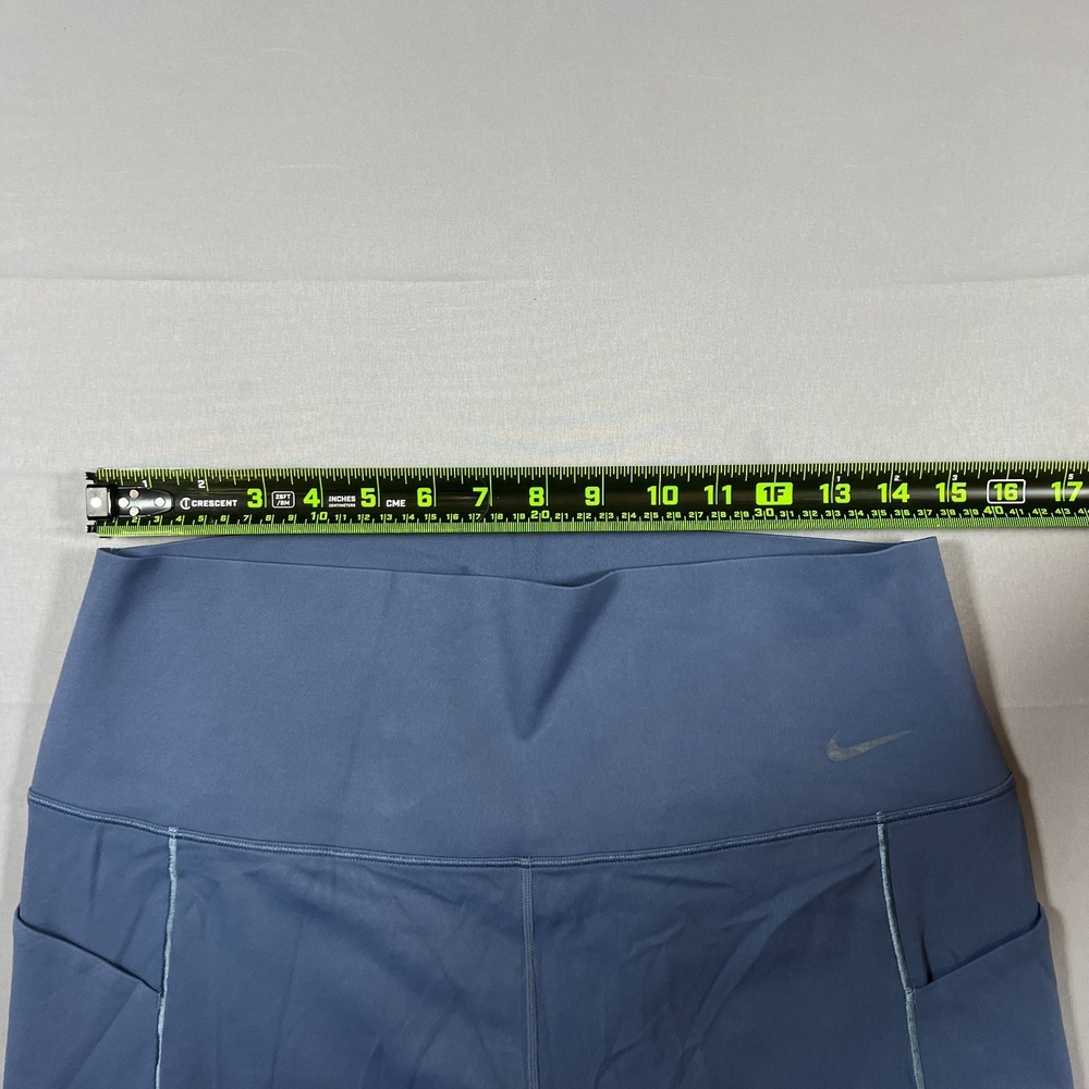 Nike Dri Fit Leggings Womens XL Blue Swoosh Logo Elastic Waist Gym Performance - Picture 5 of 9